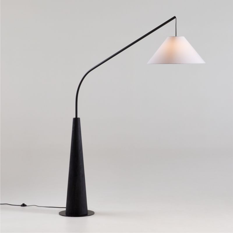 Gibson Black Hanging Arc Floor Lamp with White Shade 81" added by Spoak Member