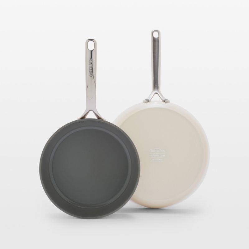 Greenpan ™ GP5 Cloud Cream Hard-Anodized Ceramic Non-Stick 9.5" and 11" Fry Pan Set added by Spoak Member
