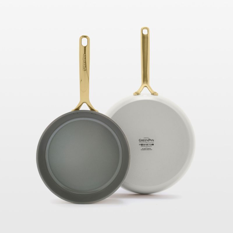 GreenPan ™ GP5 Cloud Cream Ceramic Non-Stick 2-Piece Fry Pan Set with Champagne Handles added by Spoak Member