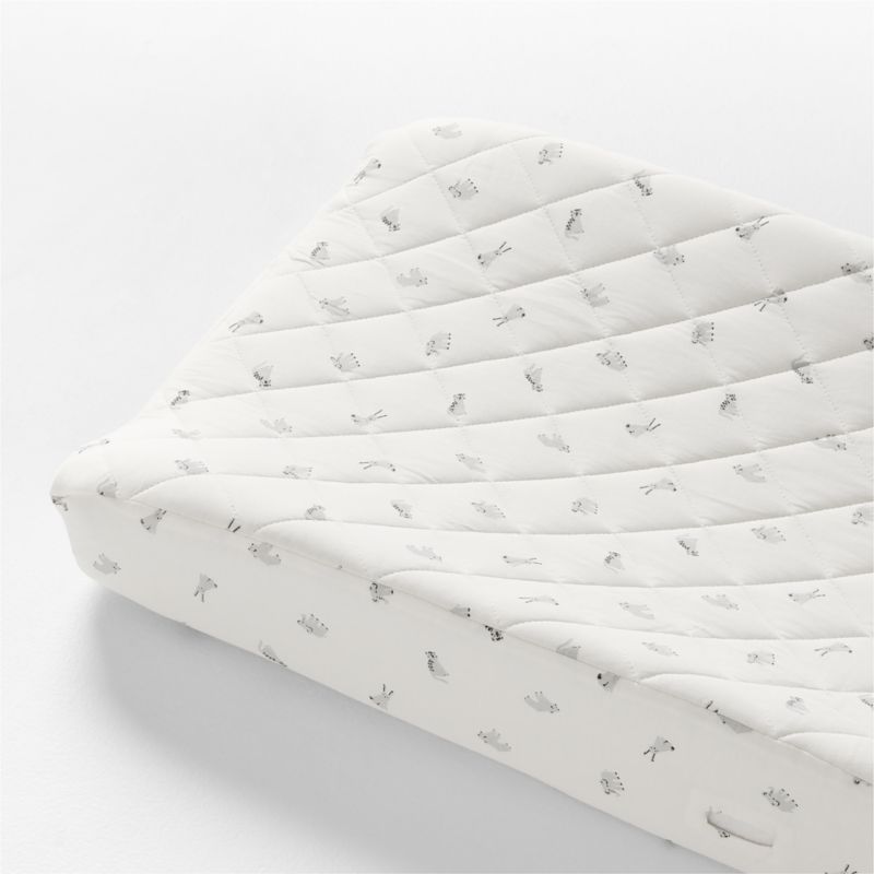 Baby's First Grey Animal Organic Cotton Heathered Jersey Baby Changing Pad Cover added by Spoak Member