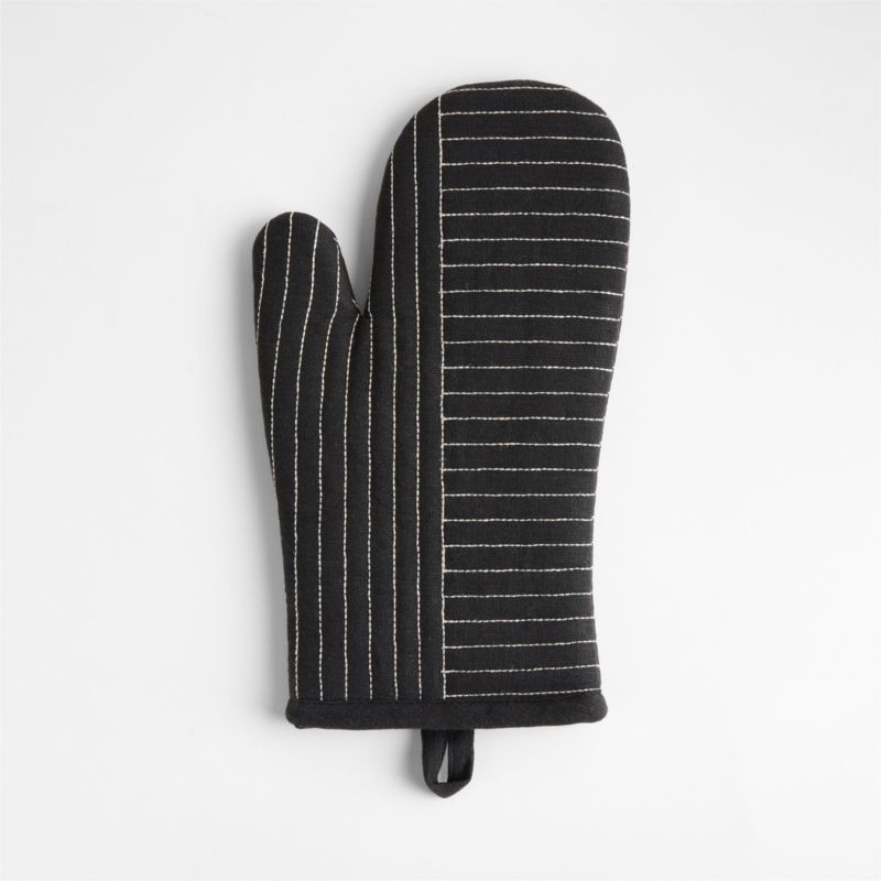 Hanno Black Embroidered Organic Cotton Oven Mitt added by Spoak Member