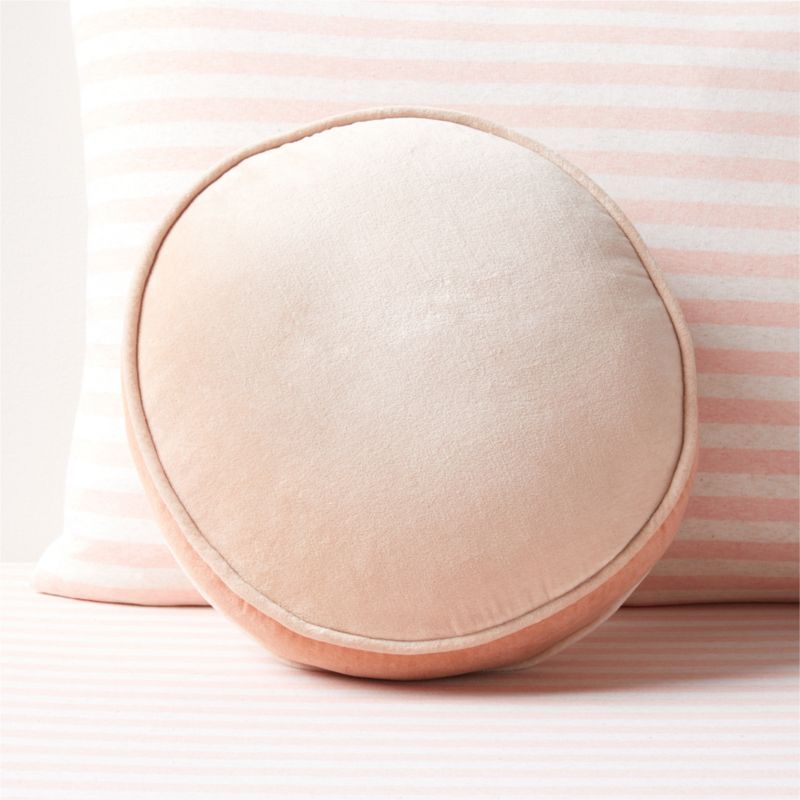 Harriet Round Elegant Pink Velvet Kids Throw Pillow added by Spoak Member