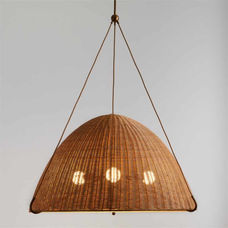 Harwich Large Woven Rattan Dome Pendant Light by Jake Arnold added by Spoak Member