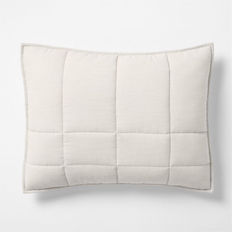 Organic Cotton Heathered Grey Grid Standard Bed Pillow Sham added by Spoak Member
