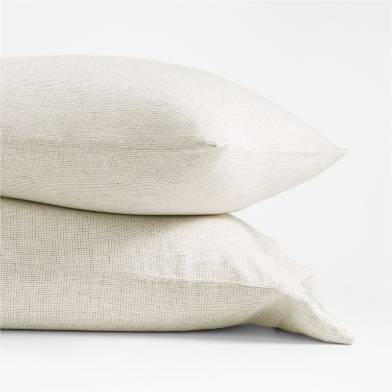 New Natural Hemp Garden Green Grid King Pillowcases, Set of 2 added by Spoak Member