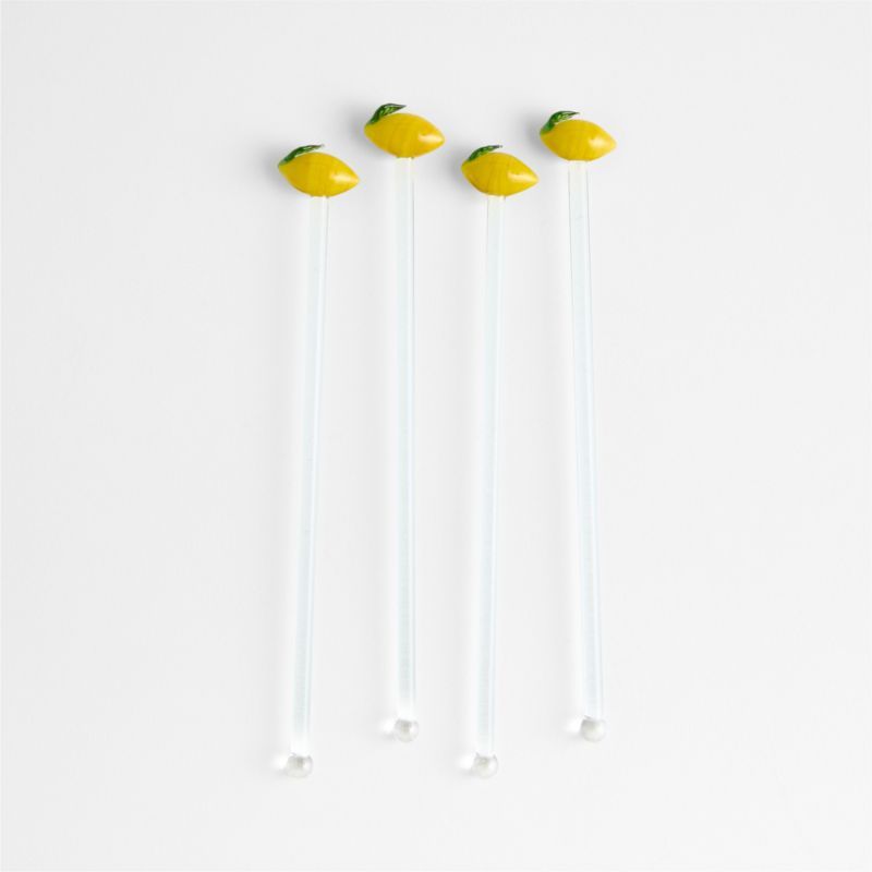 Lemon Icon Glass Drink Stirrers, Set of 4 added by Spoak Member