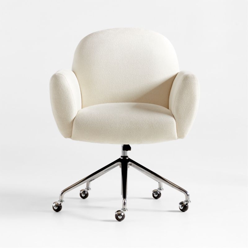 Imogen Ivory Upholstered Office Chair with Casters added by Spoak Member