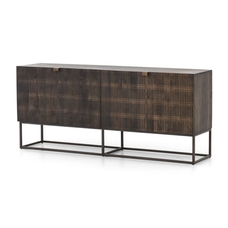 Ivan 69" Wood and Iron Storage Media Console added by Spoak Member