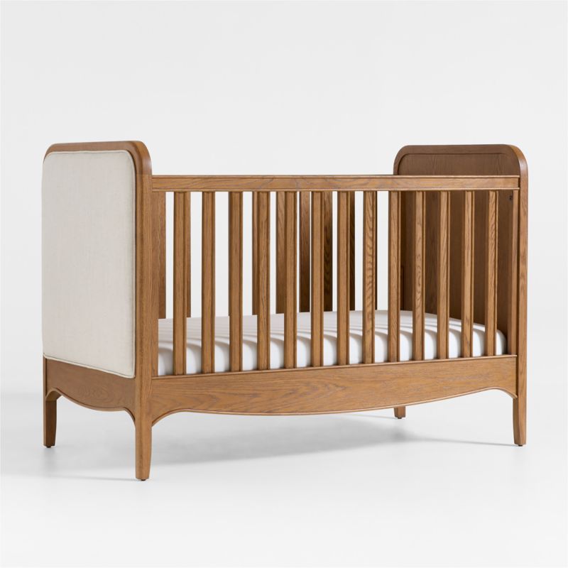 Bacton Oak Wood Convertible Baby Crib with Toddler Bed Rail by Jake Arnold added by Spoak Member