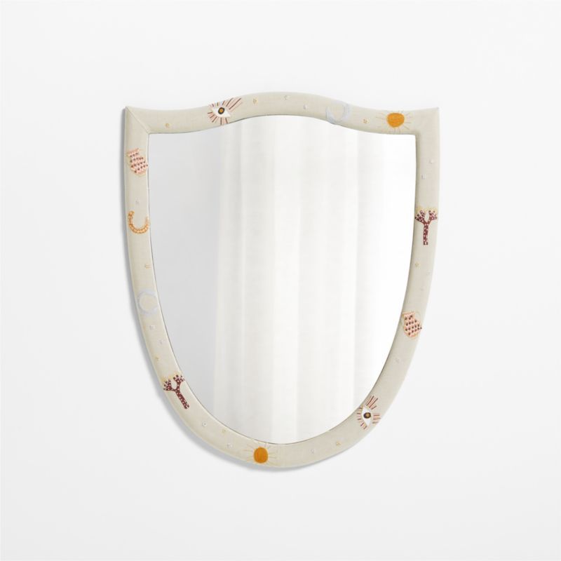 Gwen Upholstered Kids Wall Mirror by Jeremiah Brent added by Spoak Member