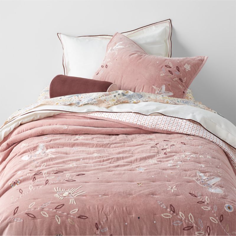 Heirloom Embroidered Organic Cotton Velvet Kids Full/Queen Quilt by Jeremiah Brent added by Spoak Member