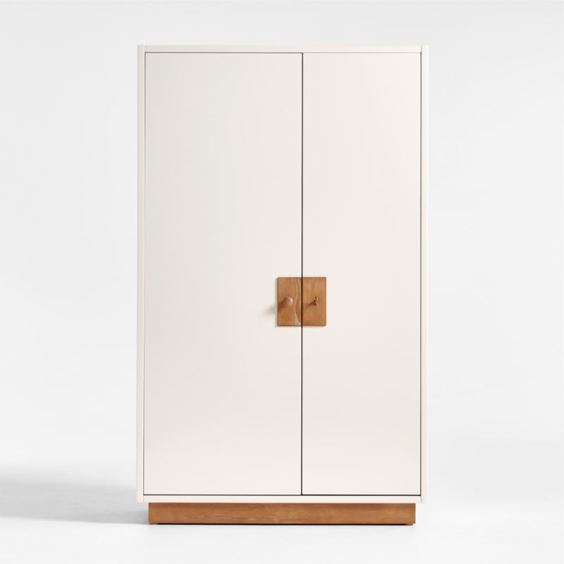 Memoire Ivory High-Gloss Lacquer Kids Storage Armoire Cabinet by Jeremiah Brent added by Spoak Member