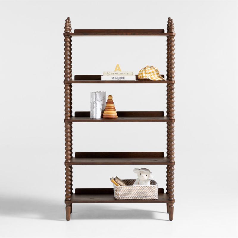 Jenny Lind Deep Brown Wood Spindle 5-Shelf Bookcase added by Spoak Member