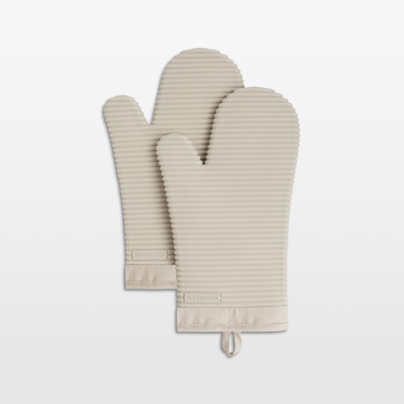 KitchenAid Milkshake Ribbed Soft Silicone Oven Mitts, Set of 2 added by Spoak Member