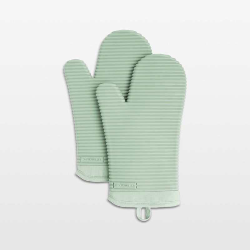 KitchenAid Pistachio Ribbed Soft Silicone Oven Mitts, Set of 2 added by Spoak Member