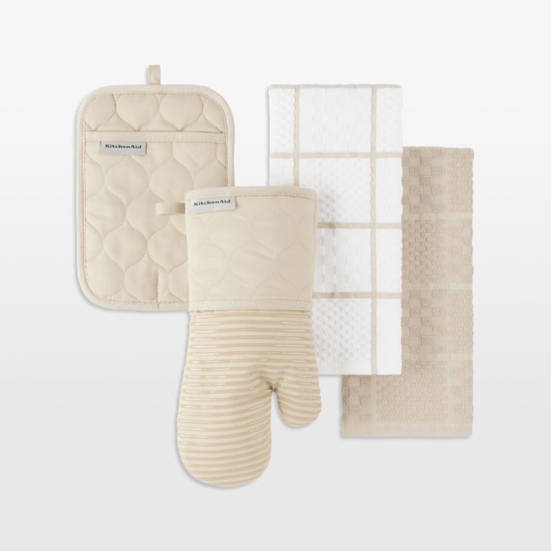 KitchenAid Milkshake Quilted Cotton Terry Cloth Oven Mitt, Pot Holder, Kitchen Towel, Set of 4 added by Spoak Member