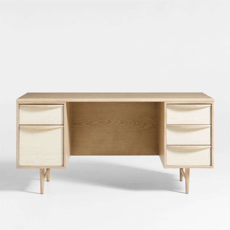 Kaufman 62" Natural and Blonde Wood Desk with File Drawer added by Spoak Member