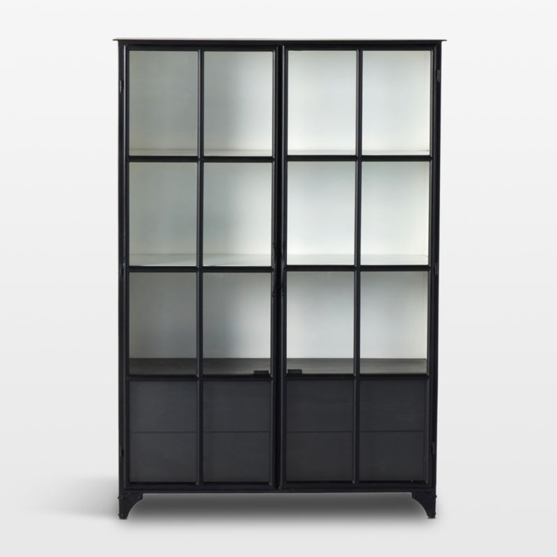 Kedzie Wide Black and White Iron Storage Display Cabinet added by Spoak Member