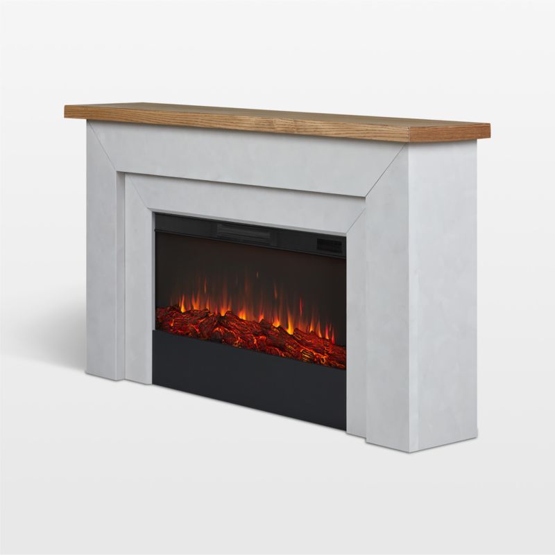 Koa White and Wood Electric Fireplace 68" added by Spoak Member
