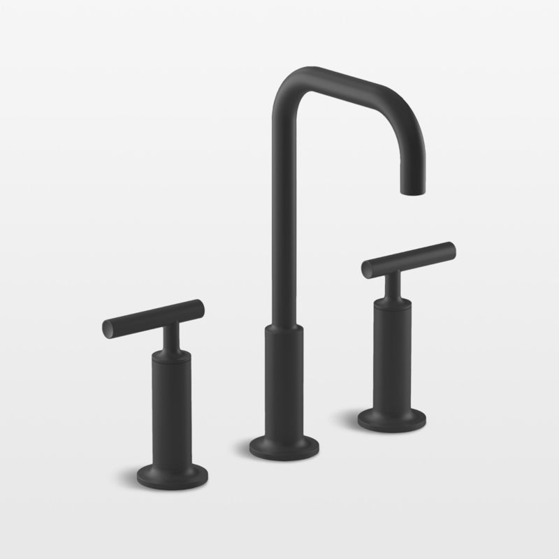 Kohler ® Purist ® Widespread Matte Black Gooseneck Bathroom Sink Faucet added by Spoak Member