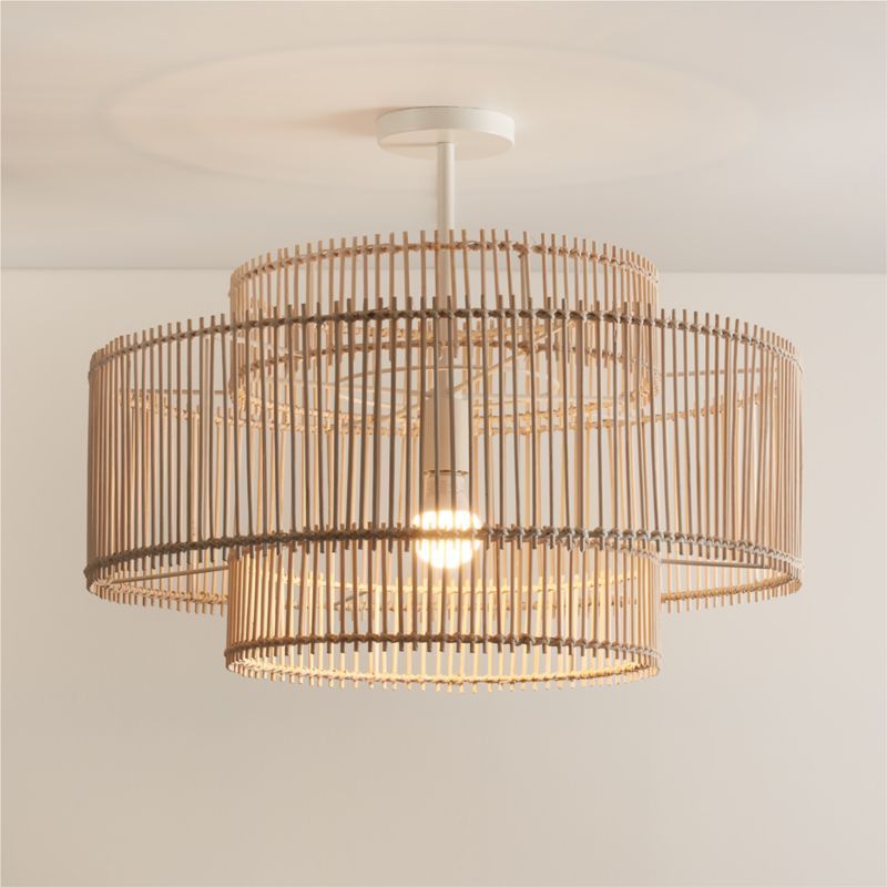 Birdcage Bamboo and Rattan 25" Kids Ceiling Light by Leanne Ford added by Spoak Member