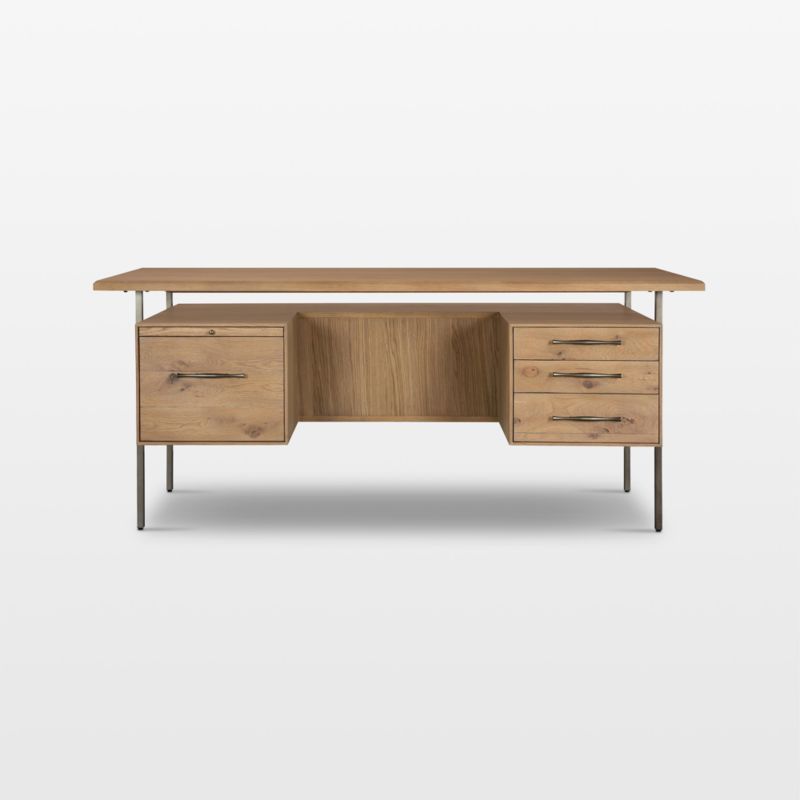 Sedgwick Solid Oak Wood Desk with Storage added by Spoak Member