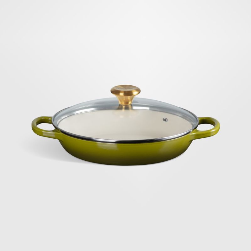 Le Creuset ® 2.25-Qt. Olive Enameled Cast Iron Braiser with Glass Lid added by Spoak Member