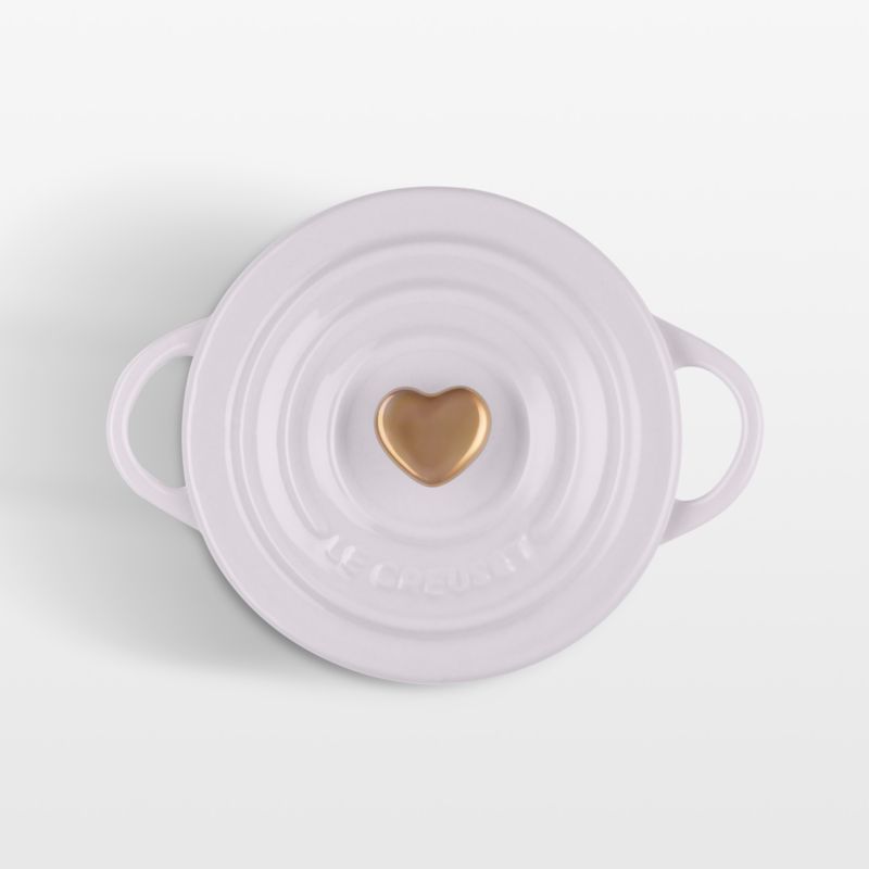 Le Creuset ® 8-Oz. Shallot Mini Heart Cocotte with Gold Heart Knob added by Spoak Member