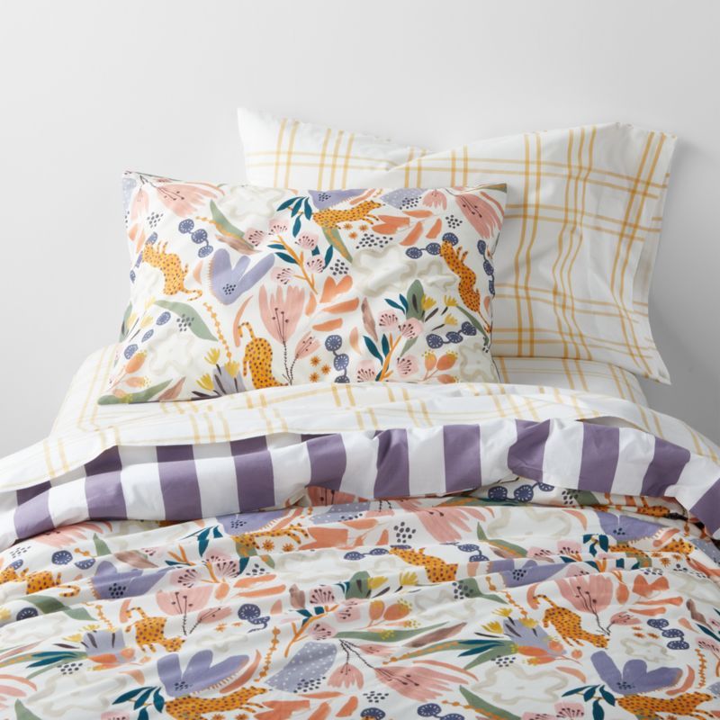 Leopard Floral Organic Cotton Kids Full/Queen Duvet Cover added by Spoak Member