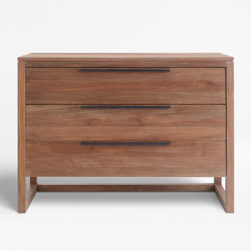 Linea 49" Natural Teak Wood 3-Drawer Dresser added by Spoak Member