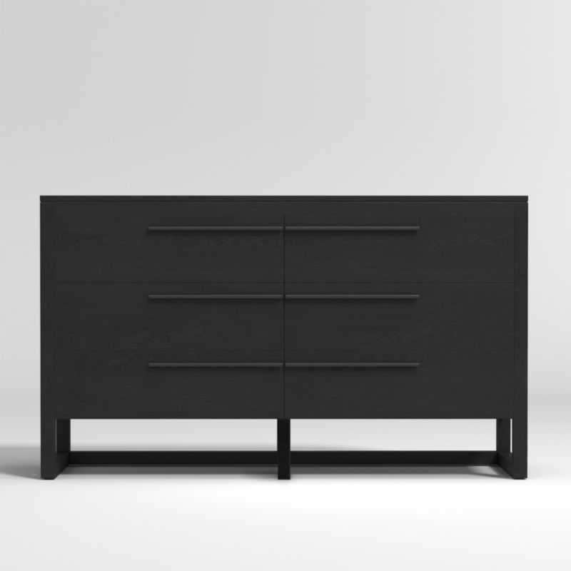 Linea 66" Black Teak Wood 6-Drawer Dresser added by Spoak Member