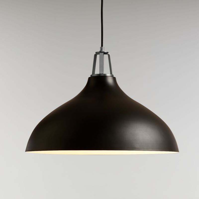 Maddox Black Bell Large Pendant Light with Nickel Socket added by Spoak Member