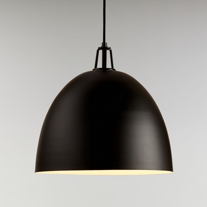 Maddox Black Dome Large Pendant Light with Black Socket added by Spoak Member