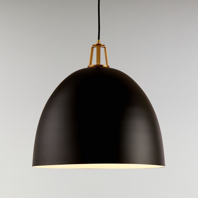 Maddox Black Dome Large Pendant Light with Brass Socket added by Spoak Member