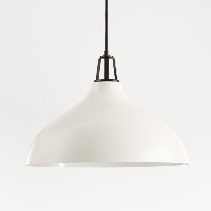 Maddox White Bell Large Pendant Light with Black Socket added by Spoak Member