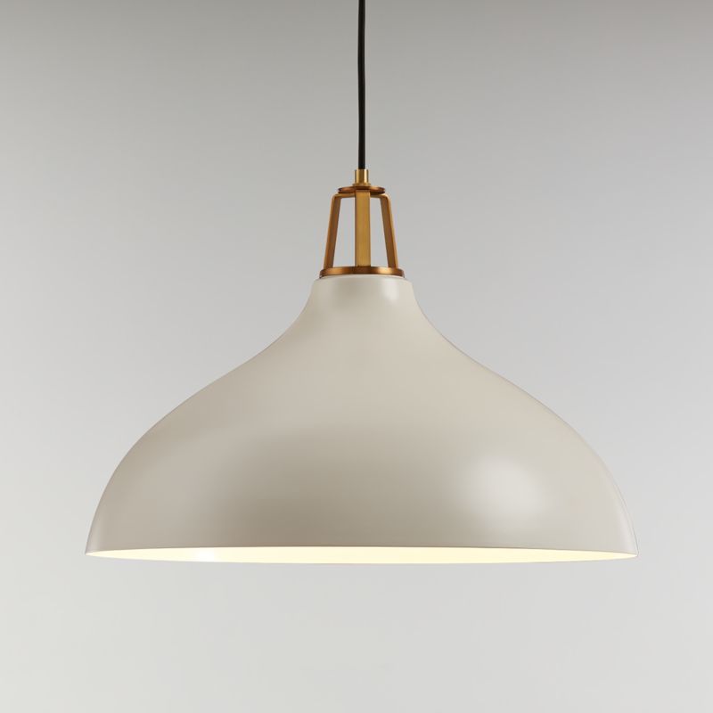 Maddox White Bell Large Pendant Light with Brass Socket added by Spoak Member