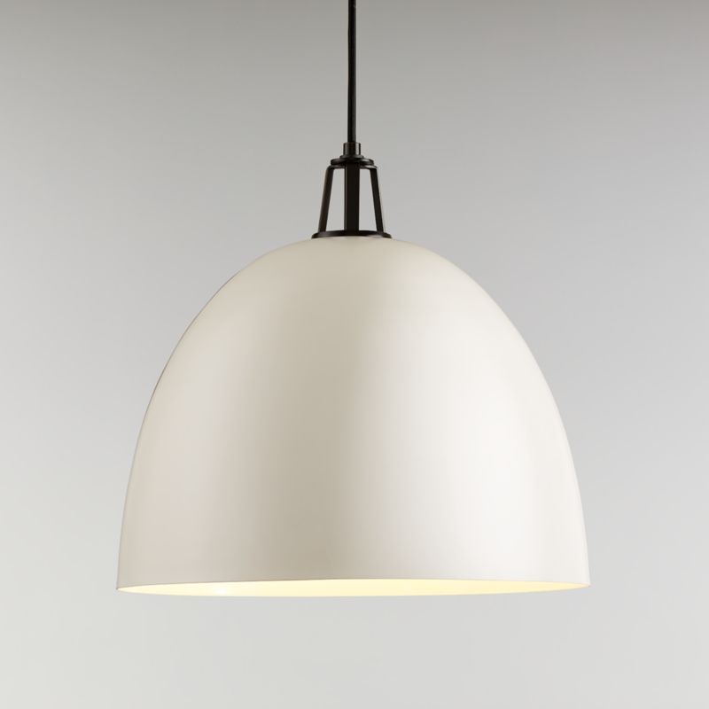 Maddox White Dome Large Pendant Light with Black Socket added by Spoak Member