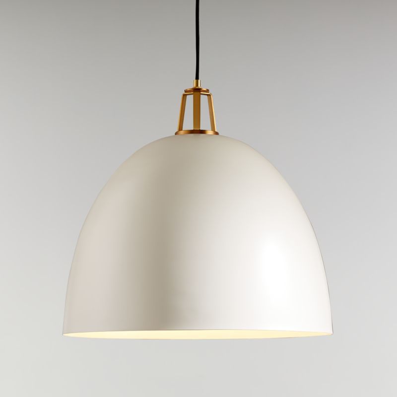 Maddox White Dome Large Pendant Light with Brass Socket added by Spoak Member