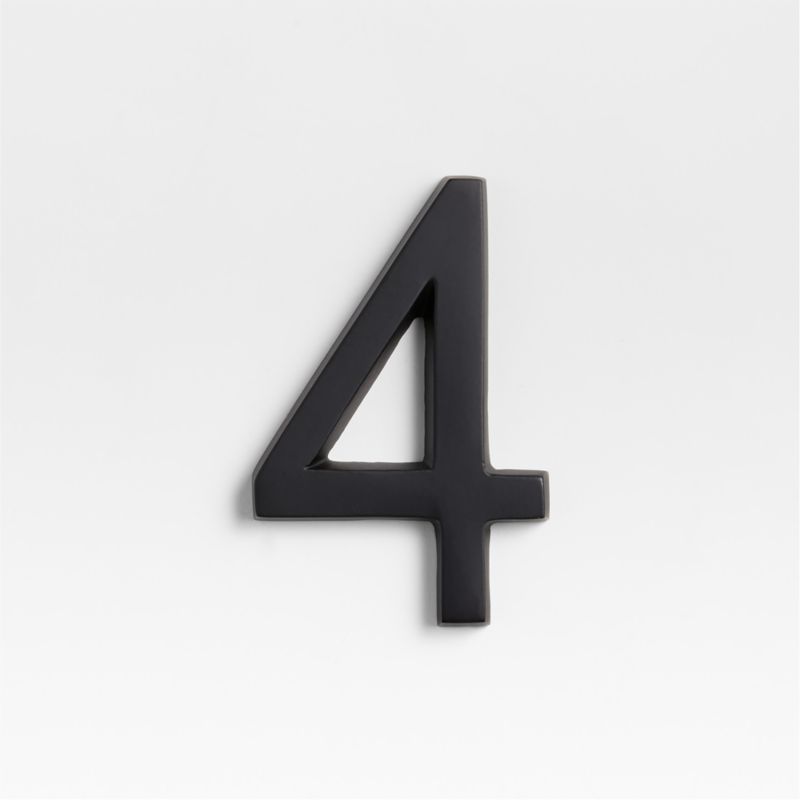 4" Matte Black Metal House Number 4 added by Spoak Member