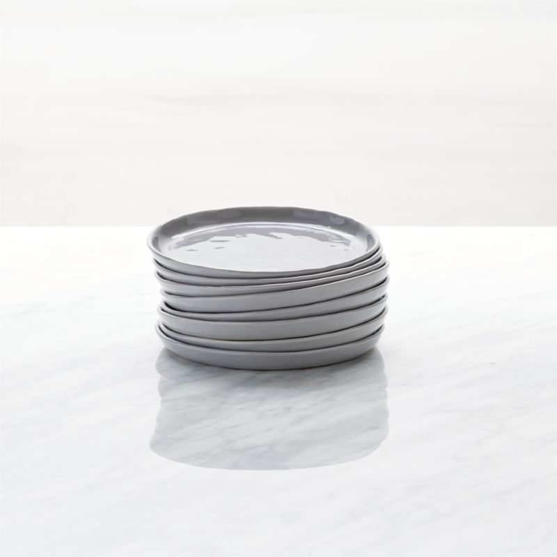 Mercer Grey Round Porcelain Appetizer Plates, Set of 8 added by Spoak Member