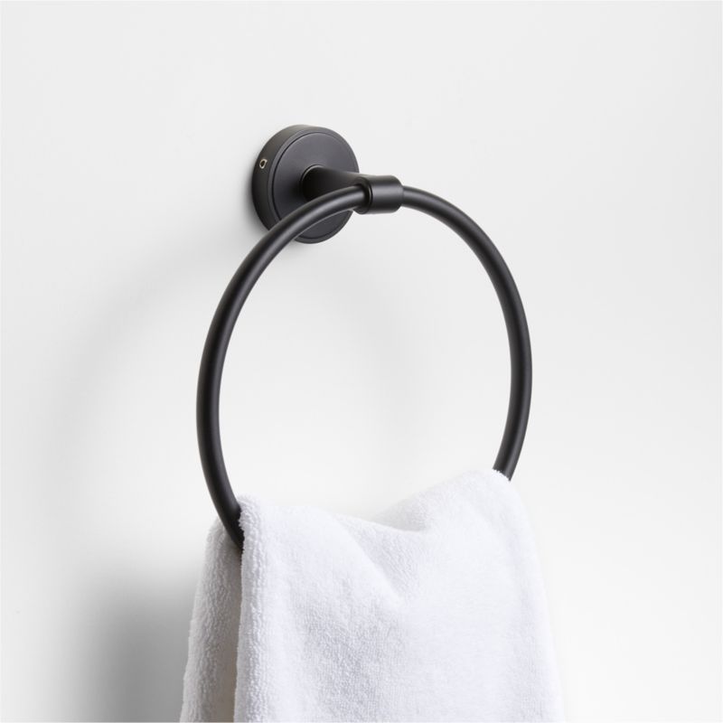 Modern Flat-End Matte Black Bathroom Hand Towel Ring added by Spoak Member