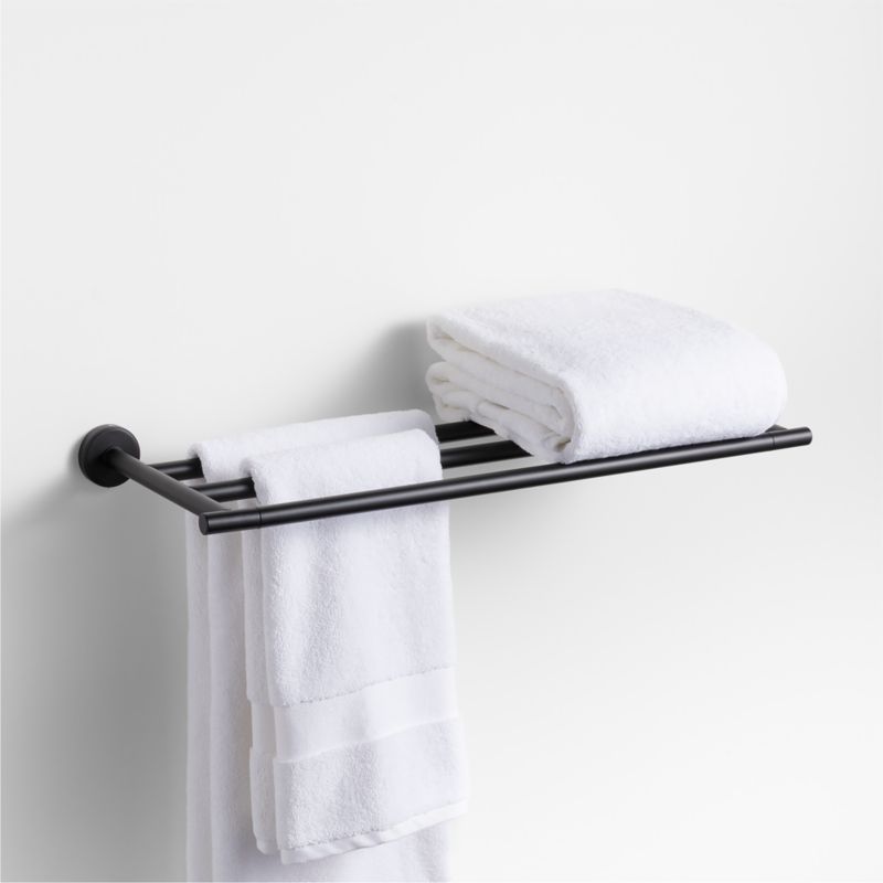 Modern Flat-End Matte Black Wall-Mounted Bathroom Towel Rack added by Spoak Member