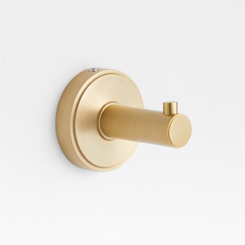 Modern Flat-End Brushed Brass Bathroom Towel Hook added by Spoak Member