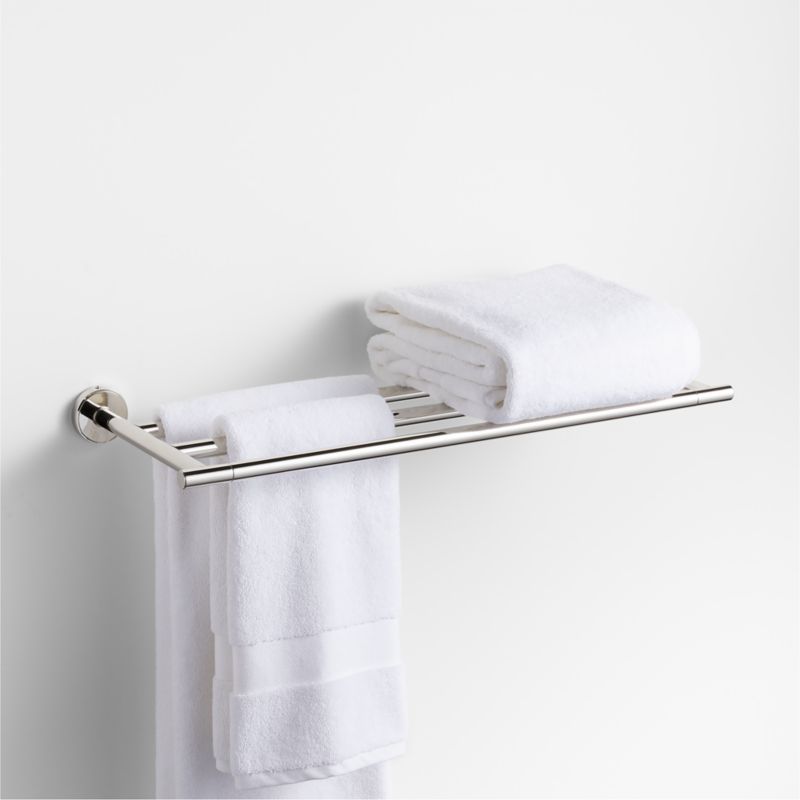 Modern Flat-End Polished Chrome Wall-Mounted Bathroom Towel Rack added by Spoak Member