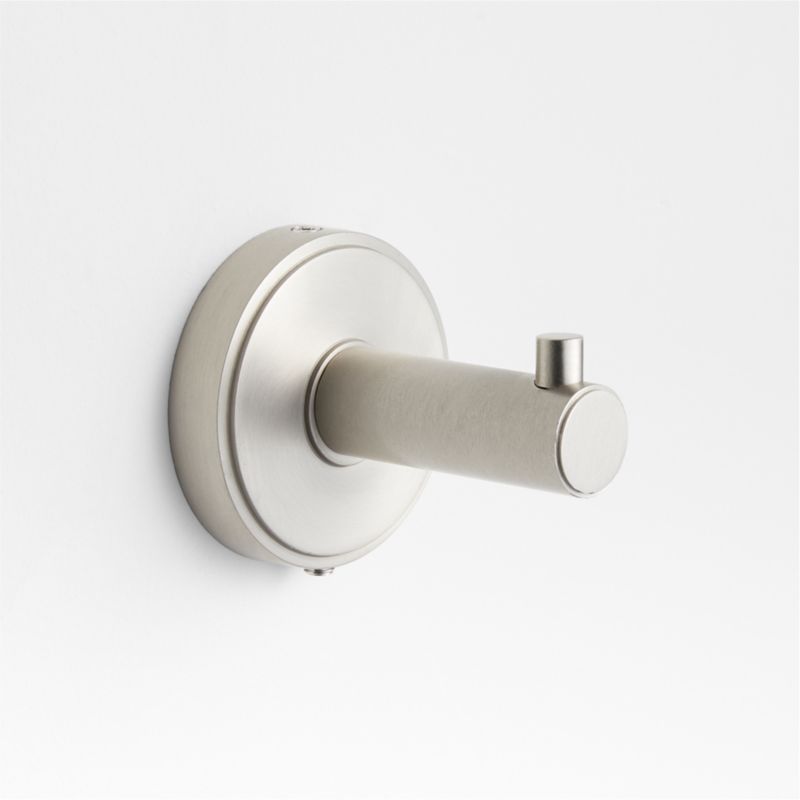 Modern Flat-End Brushed Nickel Bathroom Towel Hook added by Spoak Member