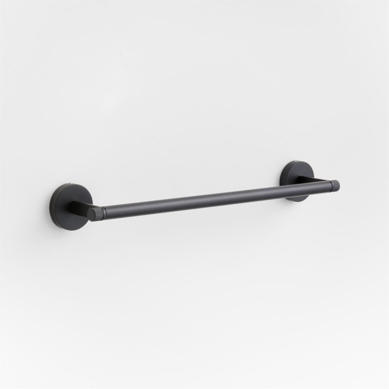 Modern Fluted Matte Black Bath Towel Bar 18" added by Spoak Member