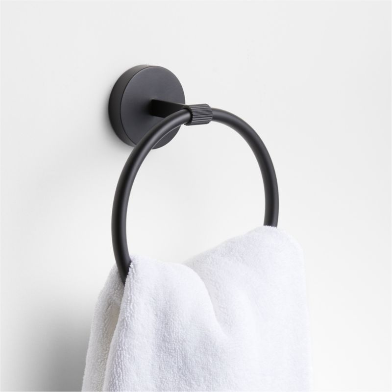 Modern Fluted Matte Black Bathroom Hand Towel Ring added by Spoak Member