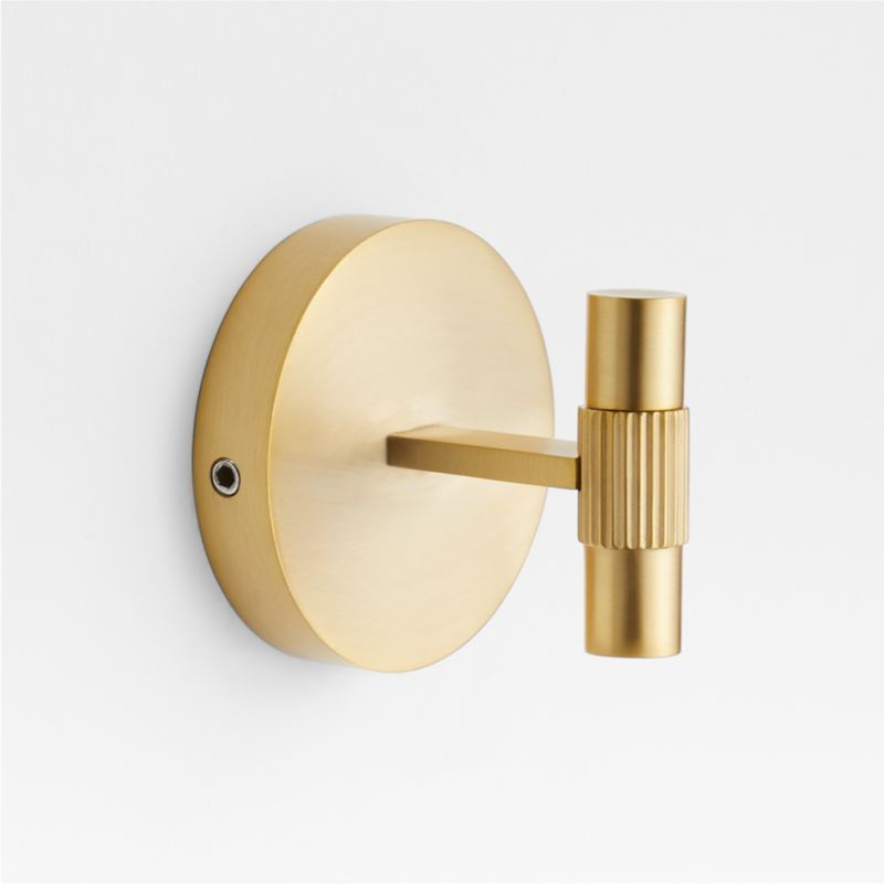 Modern Fluted Brushed Brass Bathroom Towel Hook added by Spoak Member