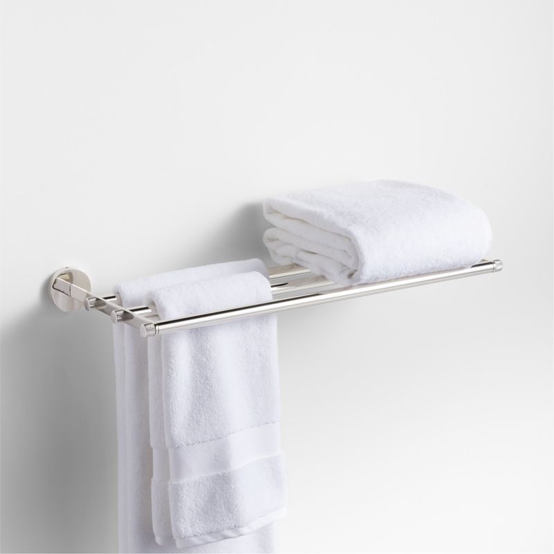 Modern Fluted Polished Chrome Wall-Mounted Bathroom Towel Rack added by Spoak Member