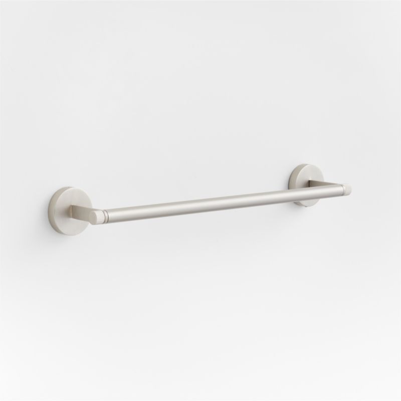 Modern Fluted Brushed Nickel Bath Towel Bar 18" added by Spoak Member